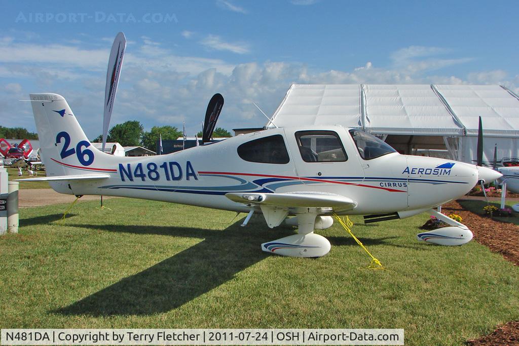 N481DA, 2007 Cirrus SR20 C/N 1823, On static display at 2011 Oshkosh