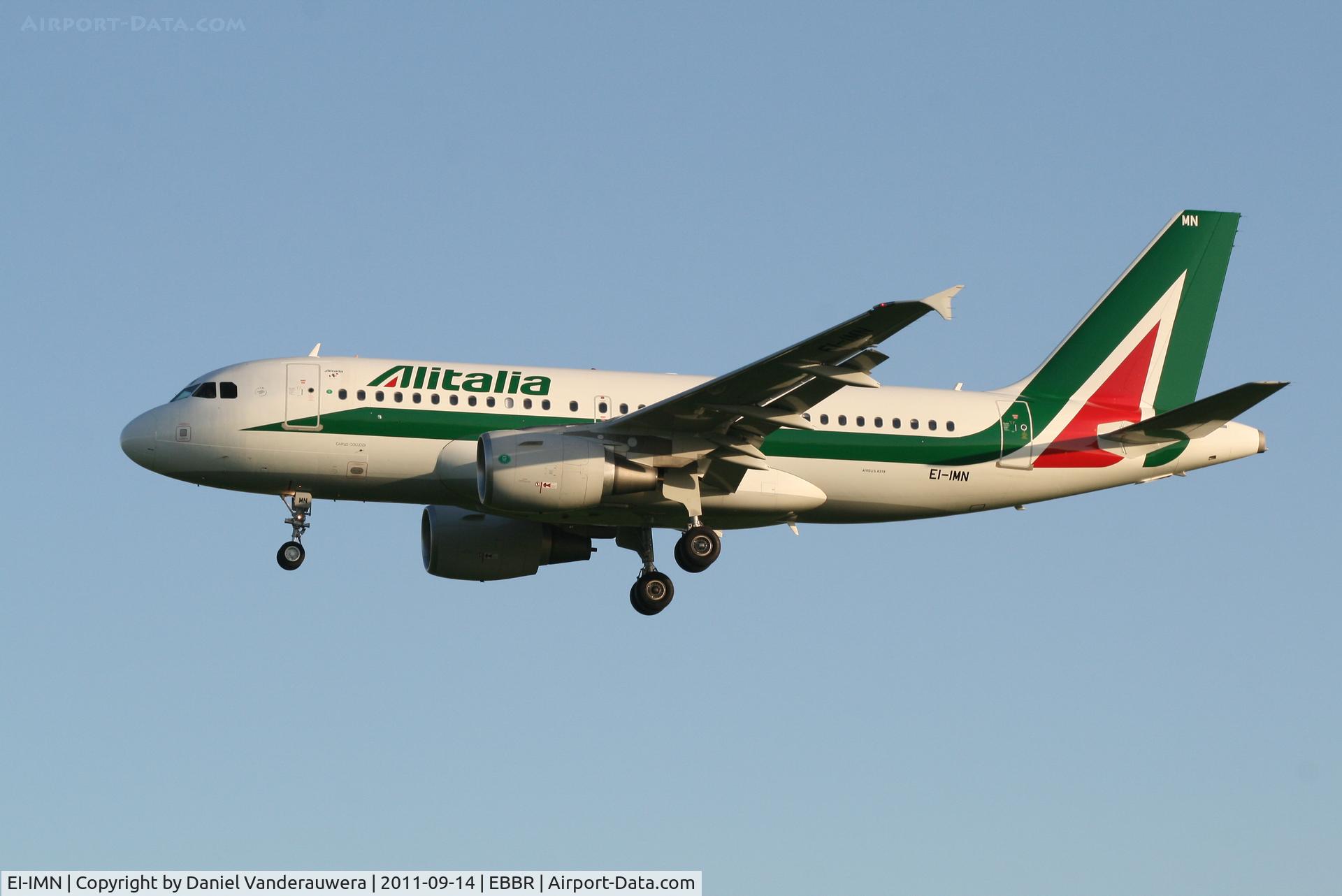 EI-IMN, 2011 Airbus A319-111 C/N 4764, Arrival of flight AZ148 to RWY 25L