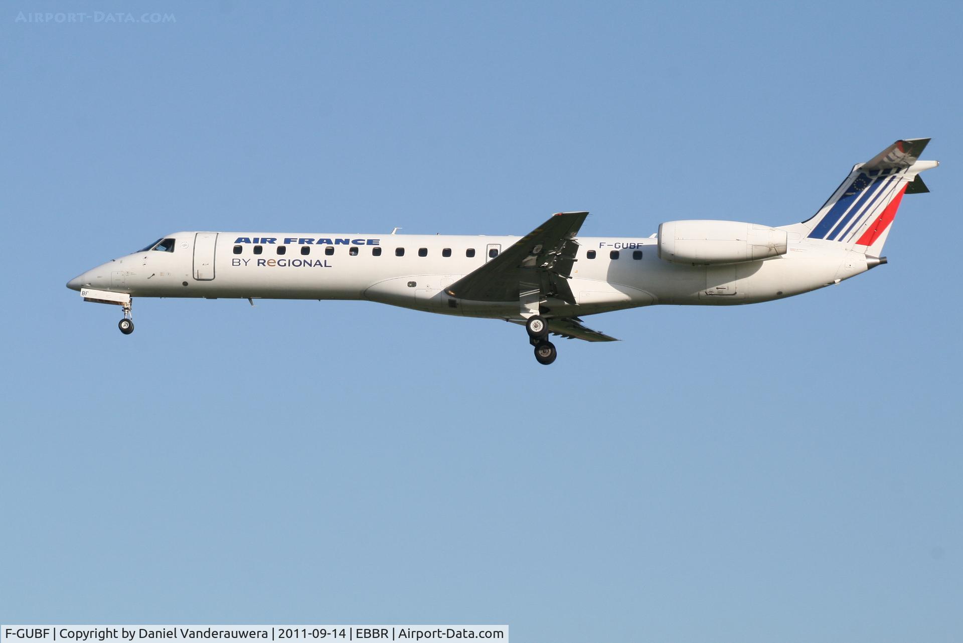 F-GUBF, 2002 Embraer EMB-145MP (ERJ-145MP) C/N 145669, Arrival of flight AF5402 to RWY 25L