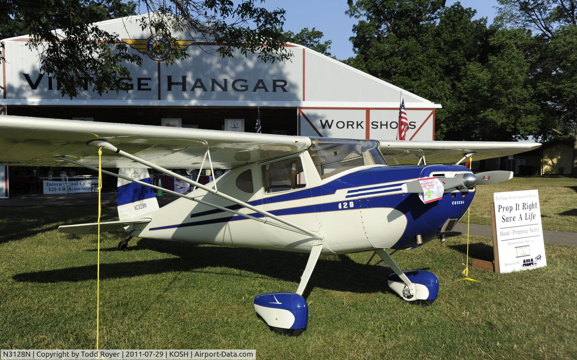 N3128N, 1947 Cessna 120 C/N 13386, AIRVENTURE 2011