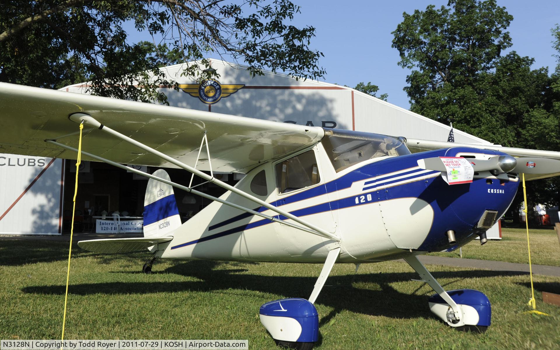 N3128N, 1947 Cessna 120 C/N 13386, AIRVENTURE 2011