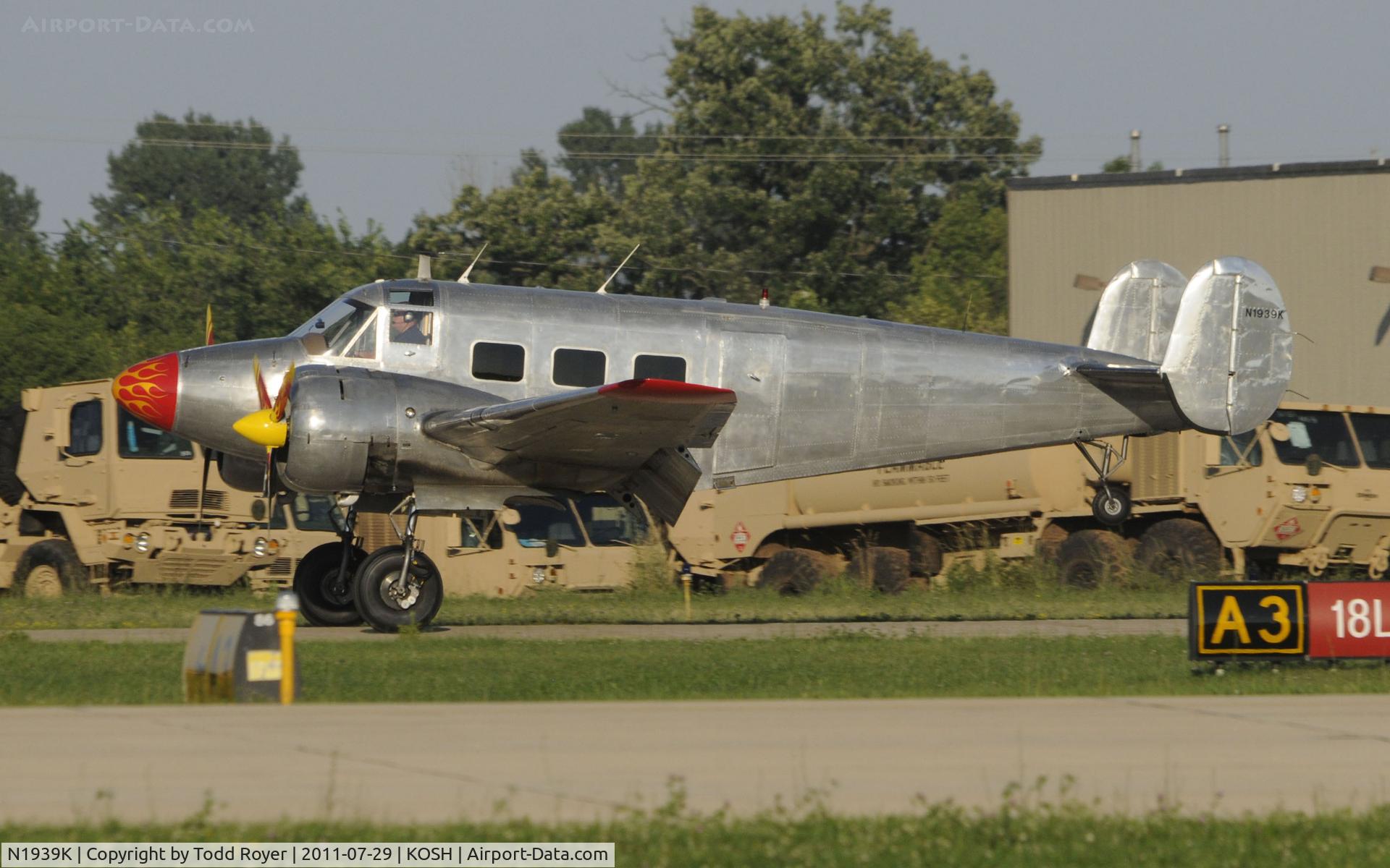 N1939K, 1959 Beech E18S-9700 C/N BA-403, AIRVENTURE 2011