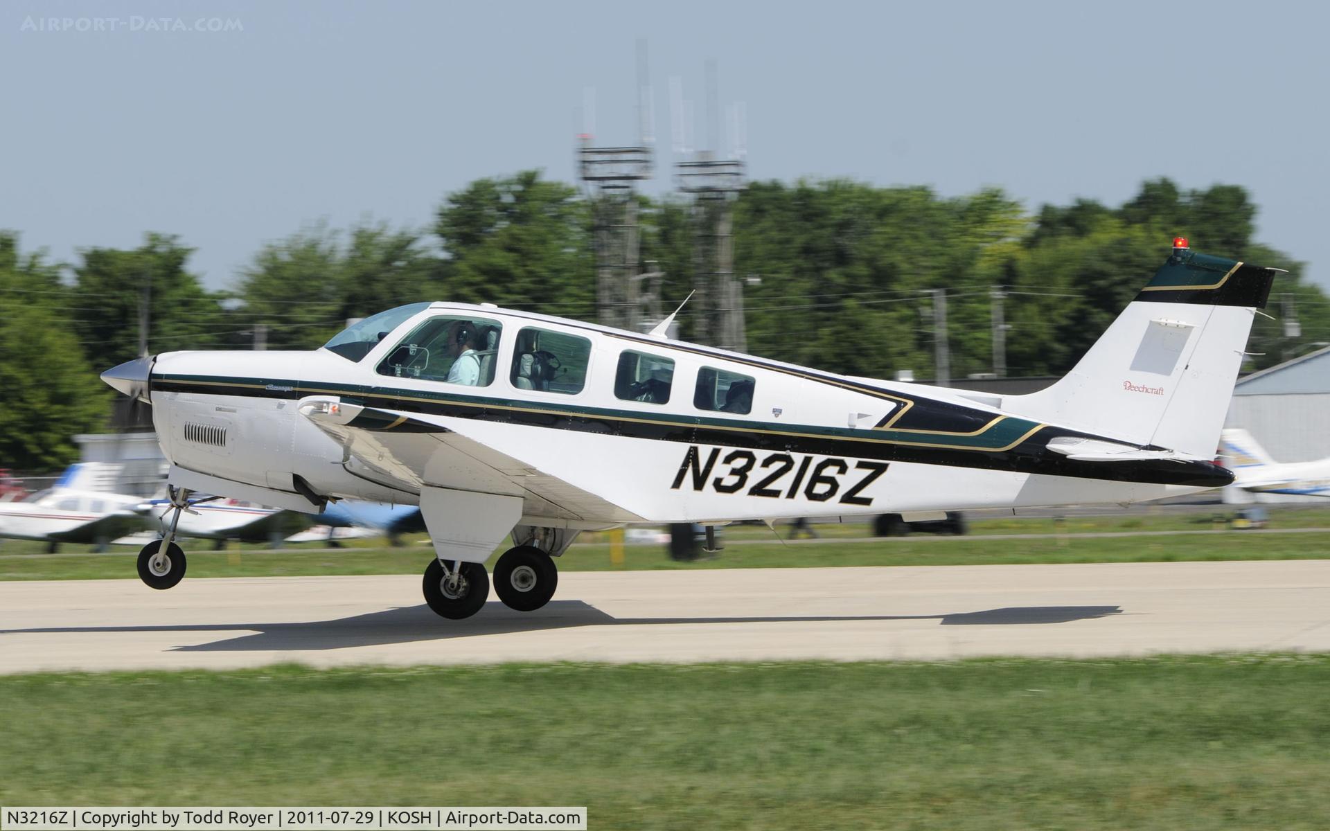 N3216Z, 1995 Beech A36 Bonanza 36 C/N E-2922, AIRVENTURE 2011