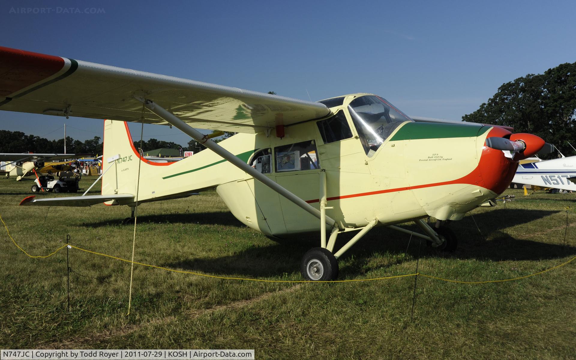N747JC, Edgar Percival EP-9 Prospector C/N 39, AIRVENUTRE 2011