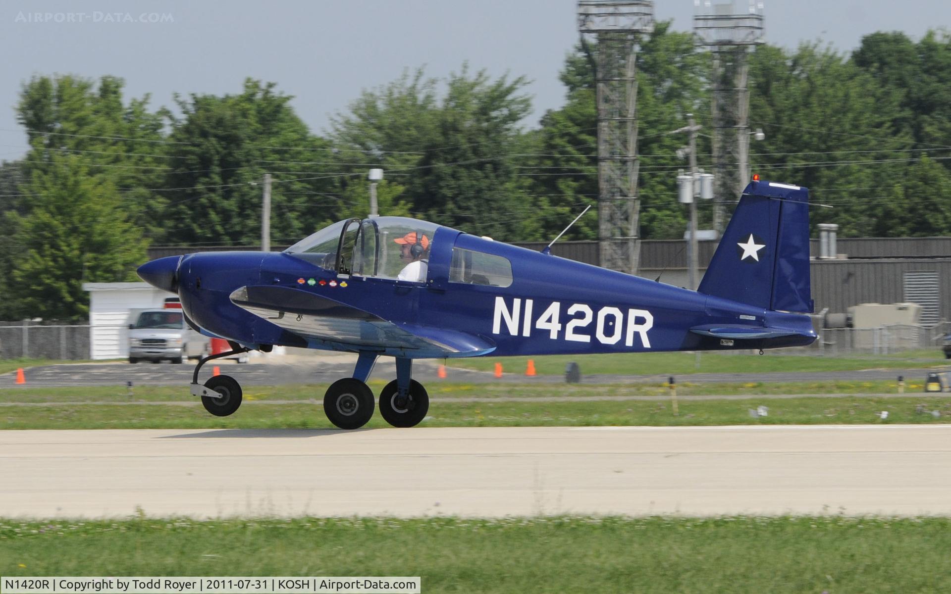 N1420R, 1975 Grumman American AA-1B Trainer C/N AA1B-0520, AIRVENTURE 2011