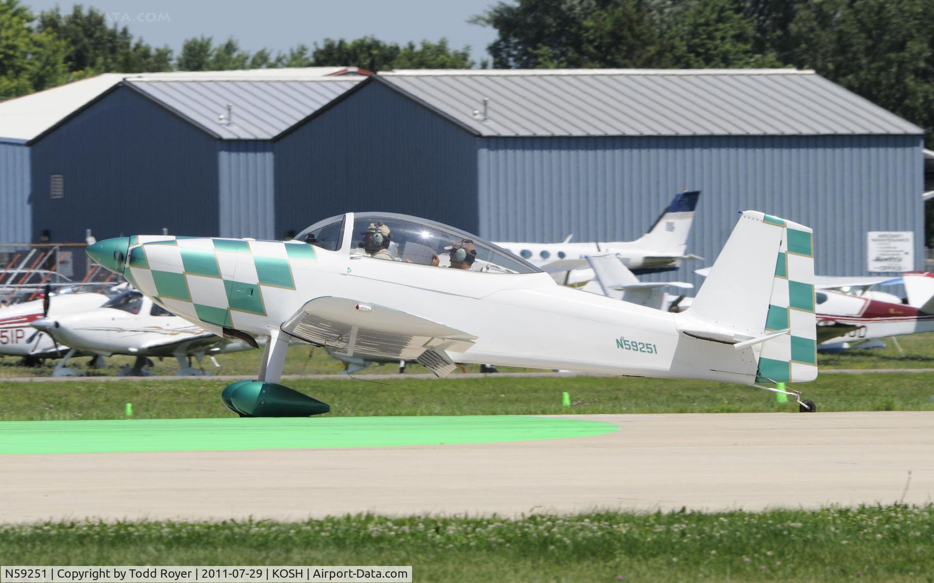 N59251, 2007 Vans RV-8 C/N 81199, AIRVENTURE 2011