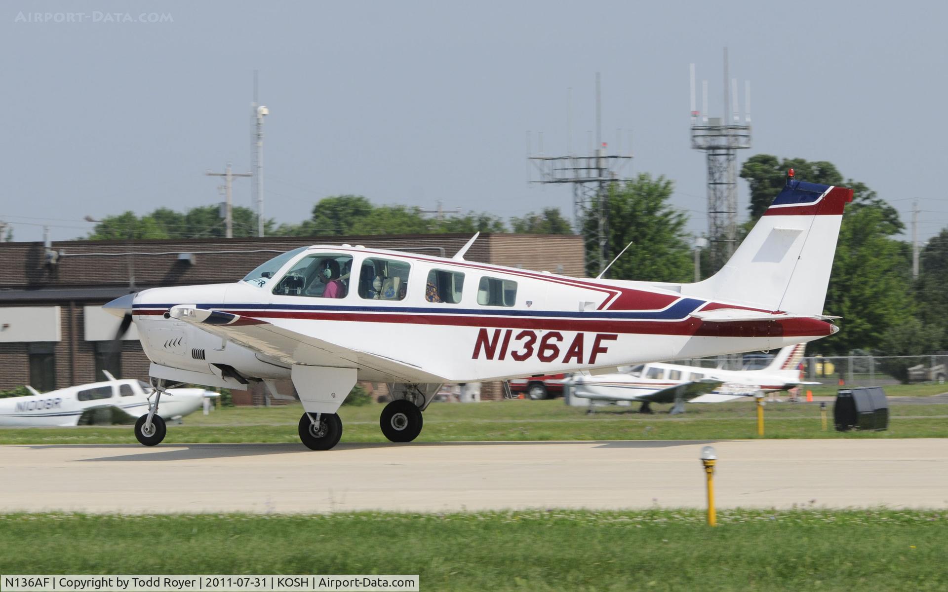 N136AF, 1981 Beech A36 Bonanza 36 C/N E1861, AIRVENTURE 2011