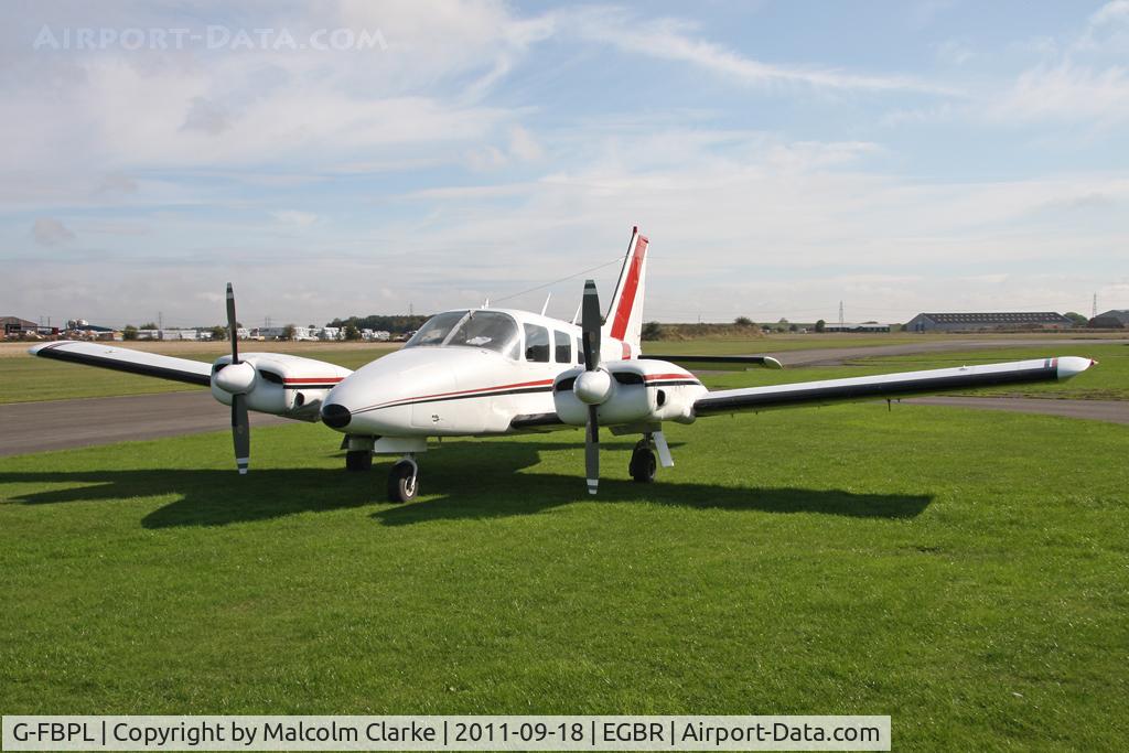G-FBPL, 1973 Piper PA-34-200 Seneca C/N 34-7450056, Piper PA-34-200 Seneca at Breighton Airfield's Helicopter Fly-In, September 2011.