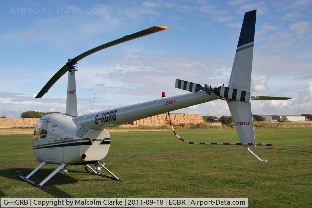 G-HGRB, 2000 Robinson R44 Raven C/N 0776, Robinson R44 Raven at Breighton Airfield's Helicopter Fly-In, September 2011.