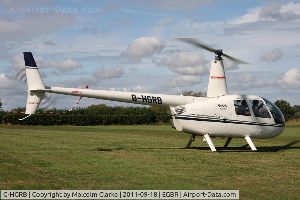G-HGRB, 2000 Robinson R44 Raven C/N 0776, Robinson R44 Raven at Breighton Airfield's Helicopter Fly-In, September 2011.