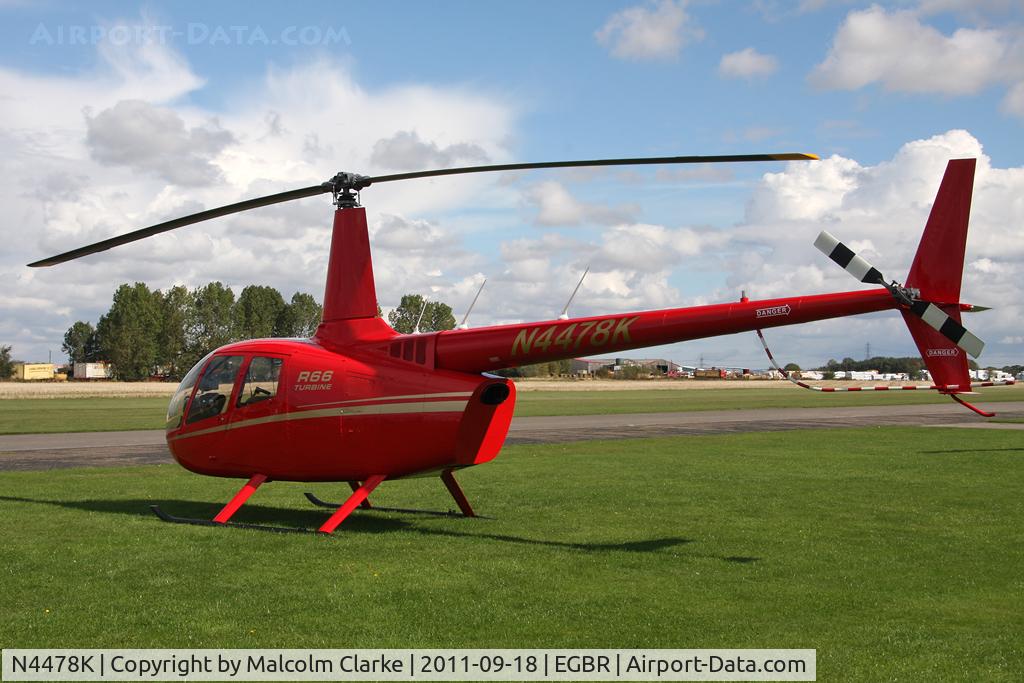 N4478K, 2011 Robinson R66 Turbine C/N 0031, Robinson R66 Turbine at Breighton Airfield's Helicopter Fly-In, September 2011.