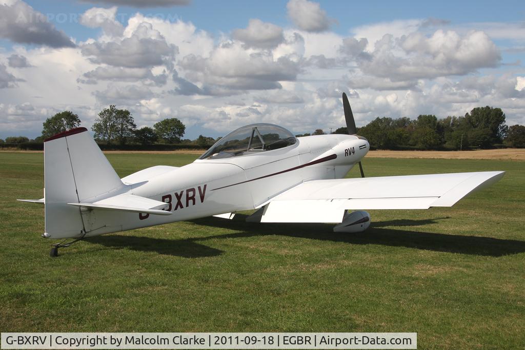 G-BXRV, 2002 Vans RV-4 C/N PFA 181-12482, Vans RV-4 at The Real Aeroplane Company's Helicopter Fly-In, Breighton Airfield, September 18th 2011.