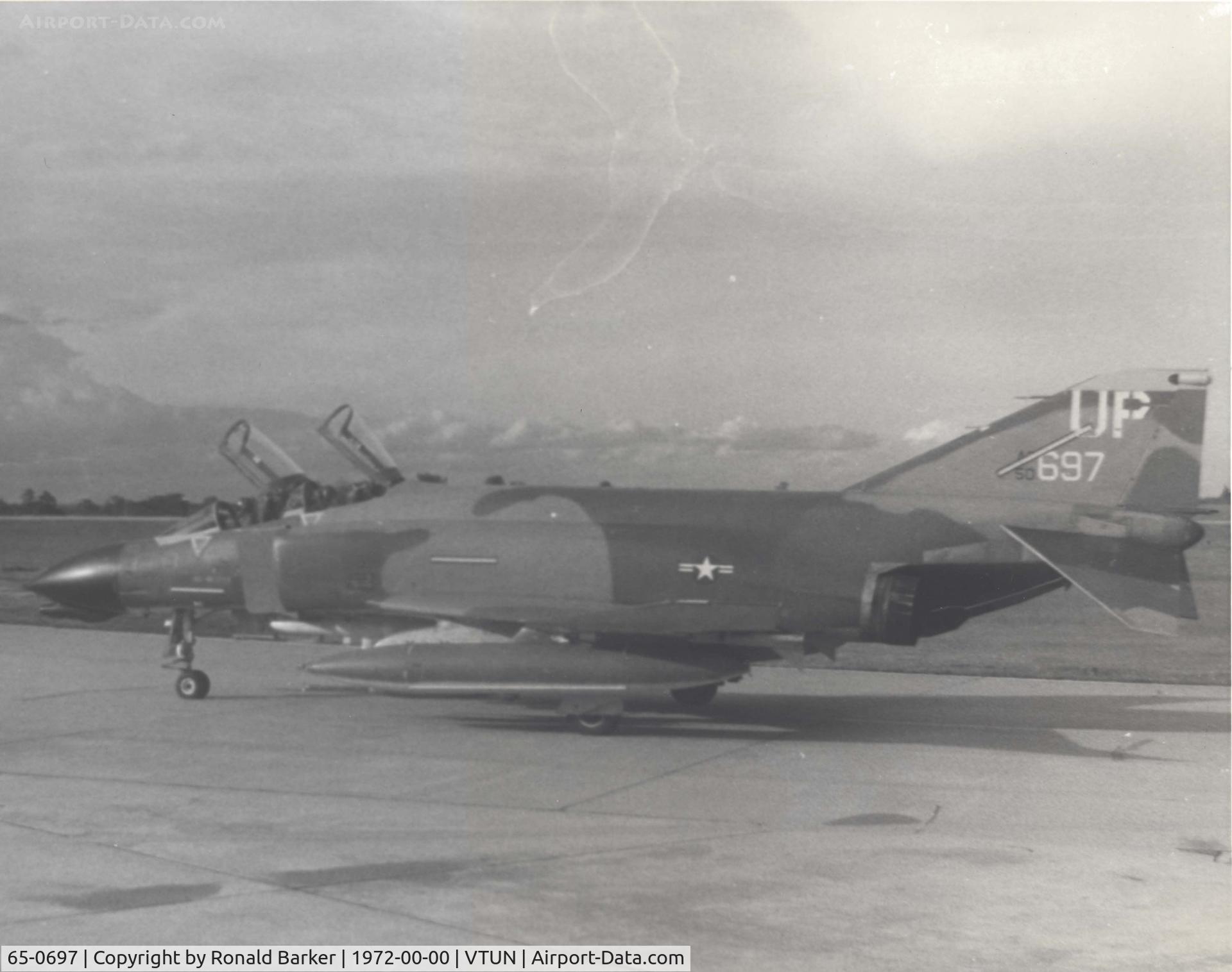 65-0697, 1965 McDonnell F-4D Phantom II C/N 1736, F-4D at Korat RTAFB in 1972