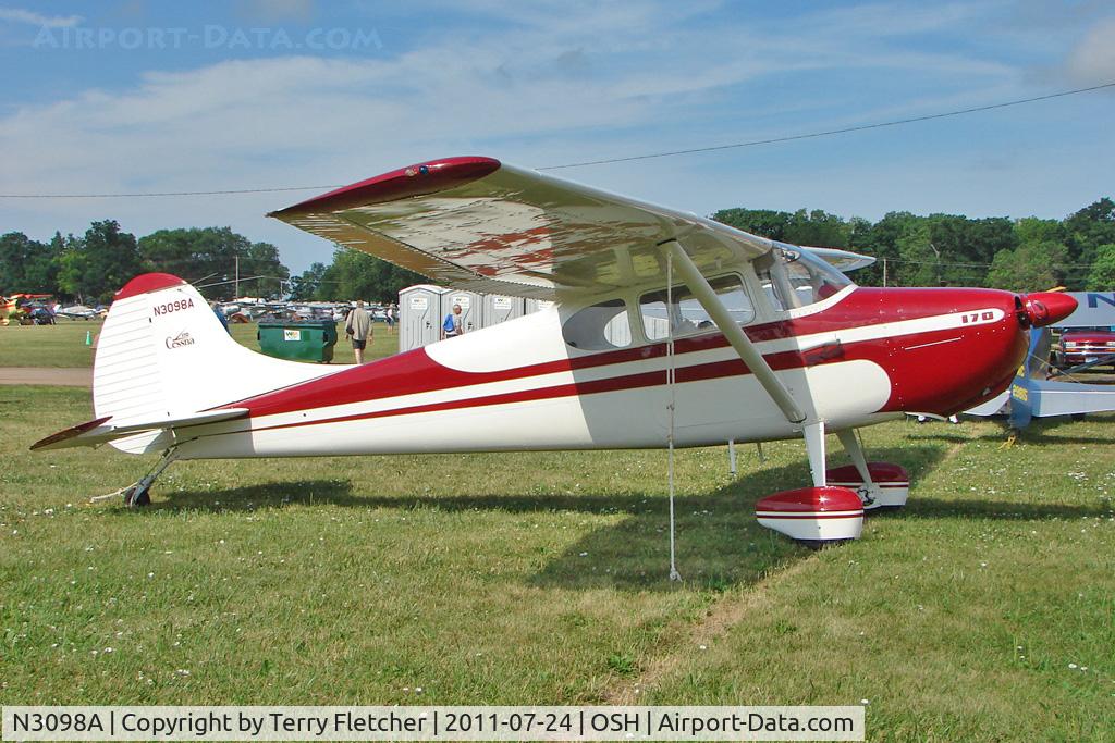 N3098A, 1953 Cessna 170B C/N 25742, At 2011 Oshkosh