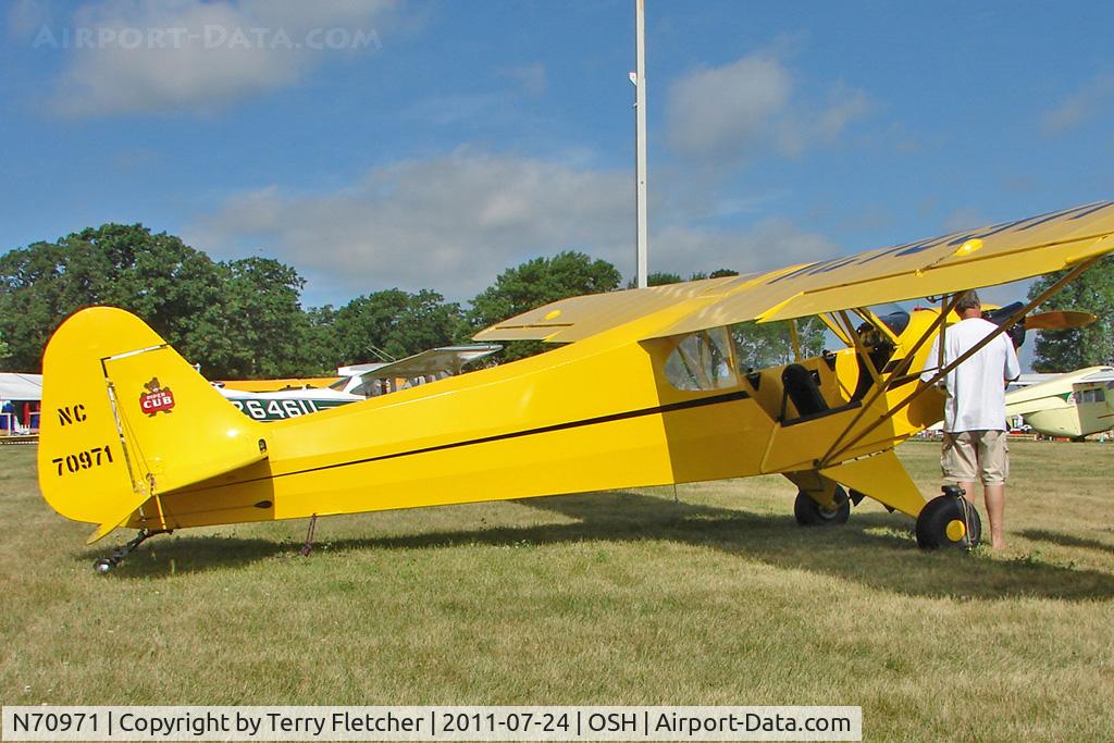 N70971, Piper J3C-65 Cub Cub C/N 18001, At 2011 Oshkosh