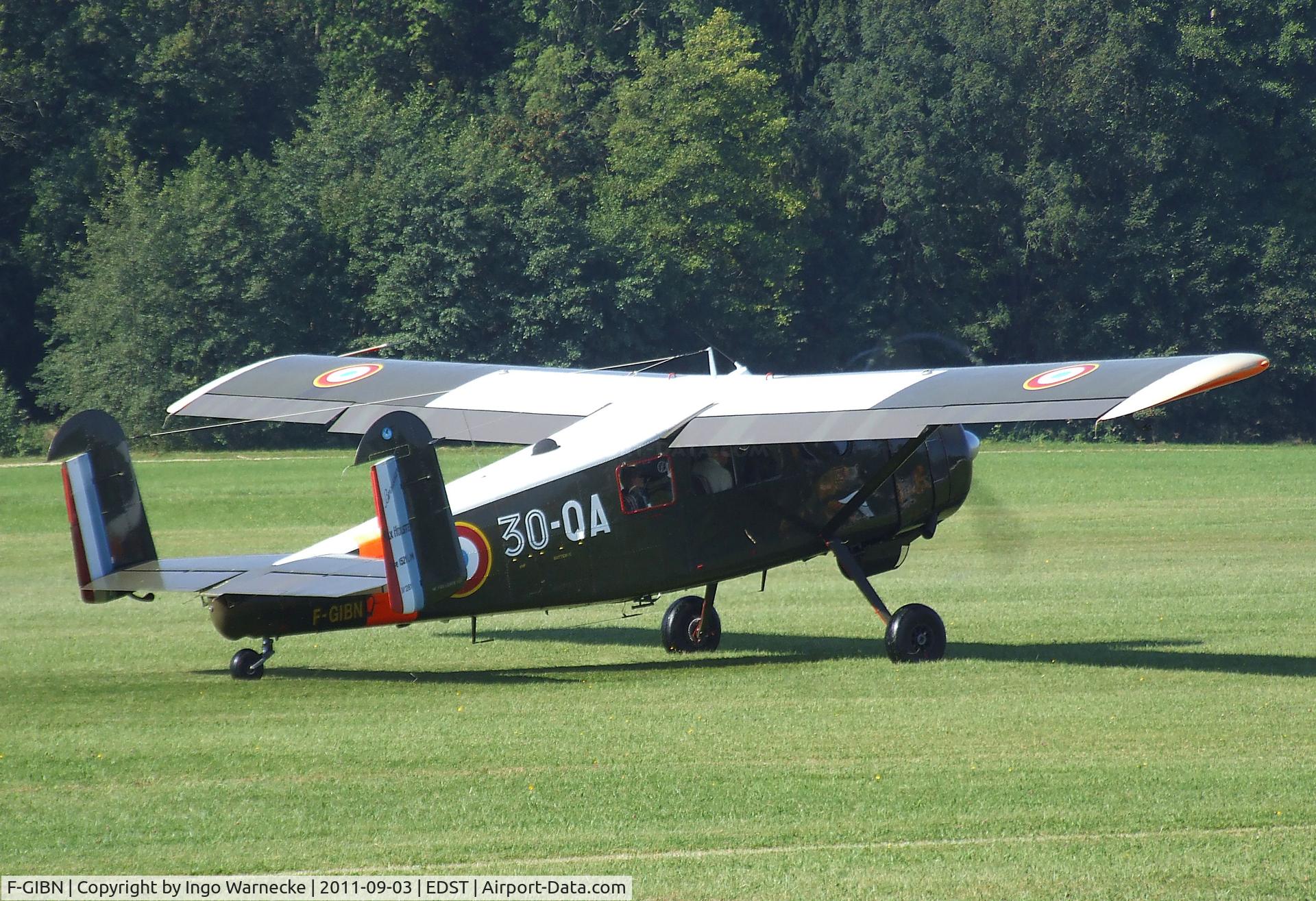 F-GIBN, Max Holste MH-1521M Broussard C/N 317, Max Holste MH.1521C Broussard at the 2011 Hahnweide Fly-in, Kirchheim unter Teck airfield