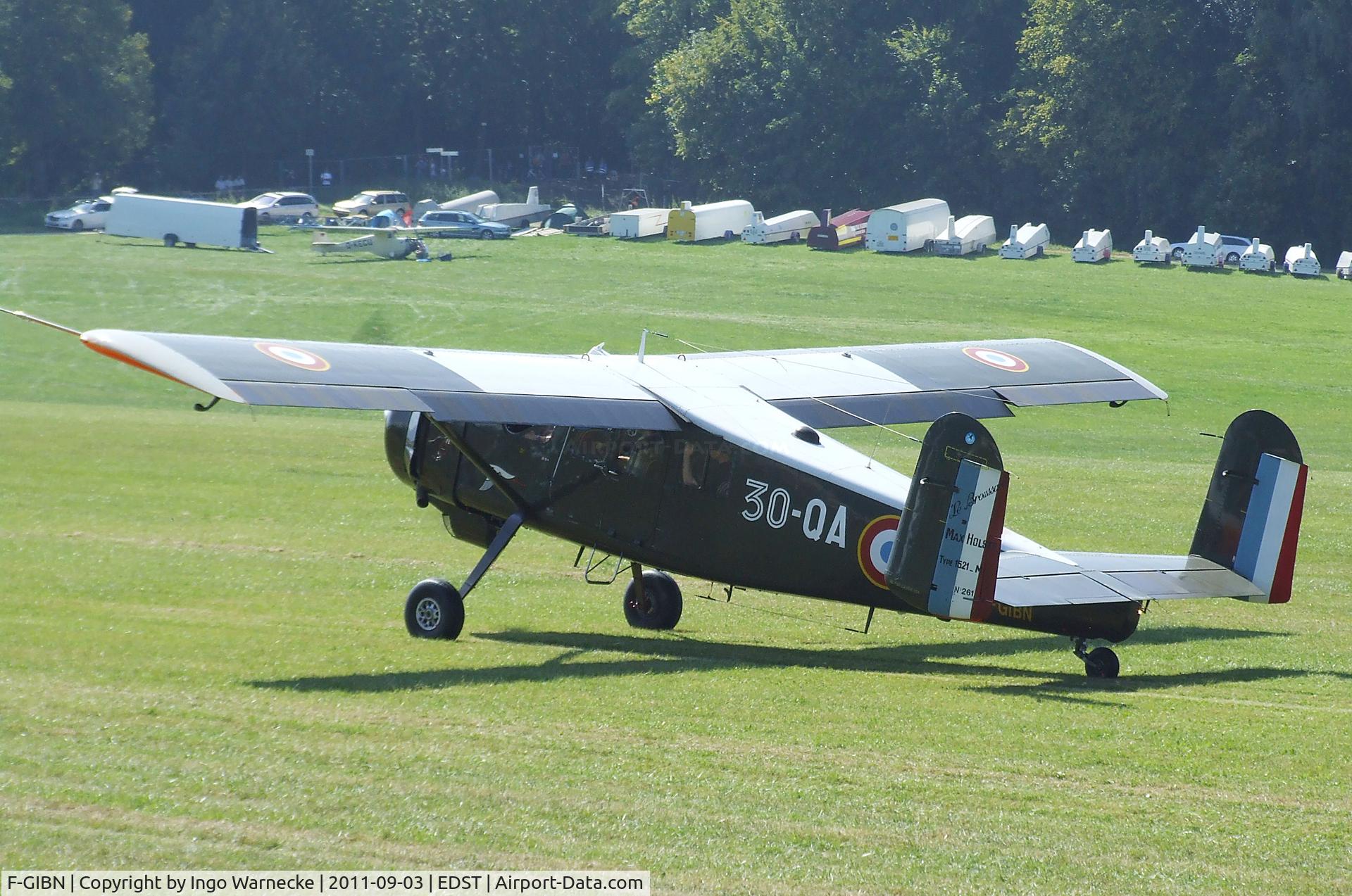 F-GIBN, Max Holste MH-1521M Broussard C/N 317, Max Holste MH.1521C Broussard at the 2011 Hahnweide Fly-in, Kirchheim unter Teck airfield