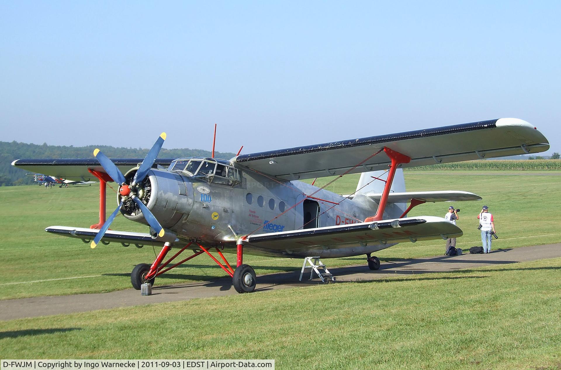 D-FWJM, 1976 PZL-Mielec An-2T Colt C/N 1G166-38, Antonov (PZL-Mielec) An-2T COLT at the 2011 Hahnweide Fly-in, Kirchheim unter Teck airfield