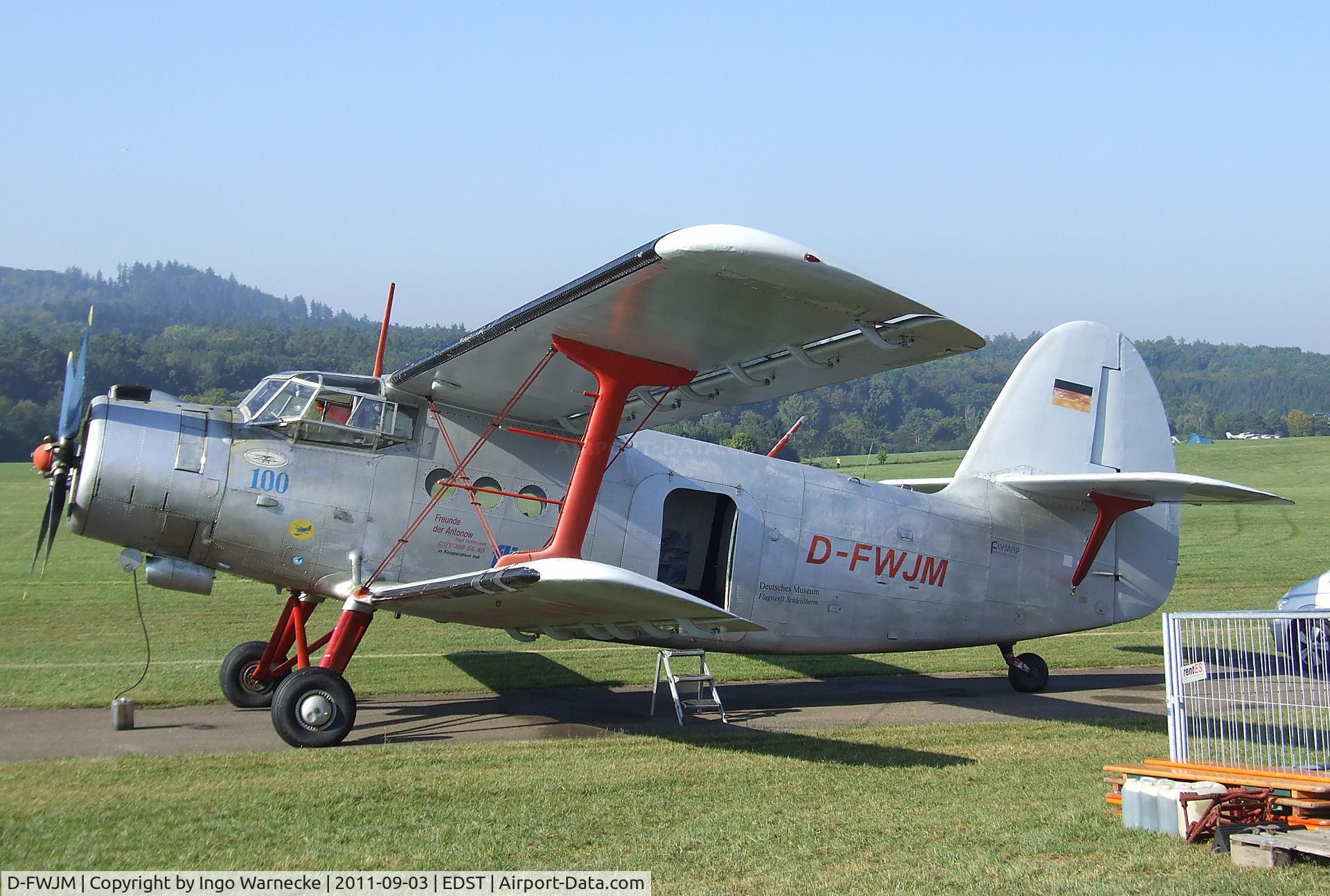 D-FWJM, 1976 PZL-Mielec An-2T Colt C/N 1G166-38, Antonov (PZL-Mielec) An-2T COLT at the 2011 Hahnweide Fly-in, Kirchheim unter Teck airfield