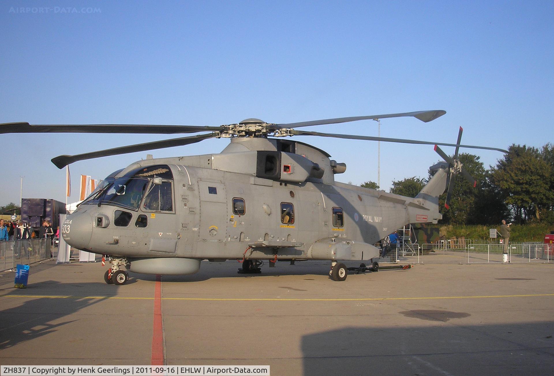 ZH837, AgustaWestland EH-101 Merlin HM1 (Mk111) C/N 50074/RN17, Fleet Air Arm.
Dutch Air Force Open Day at Leeuwarden AFB , Sep 2011