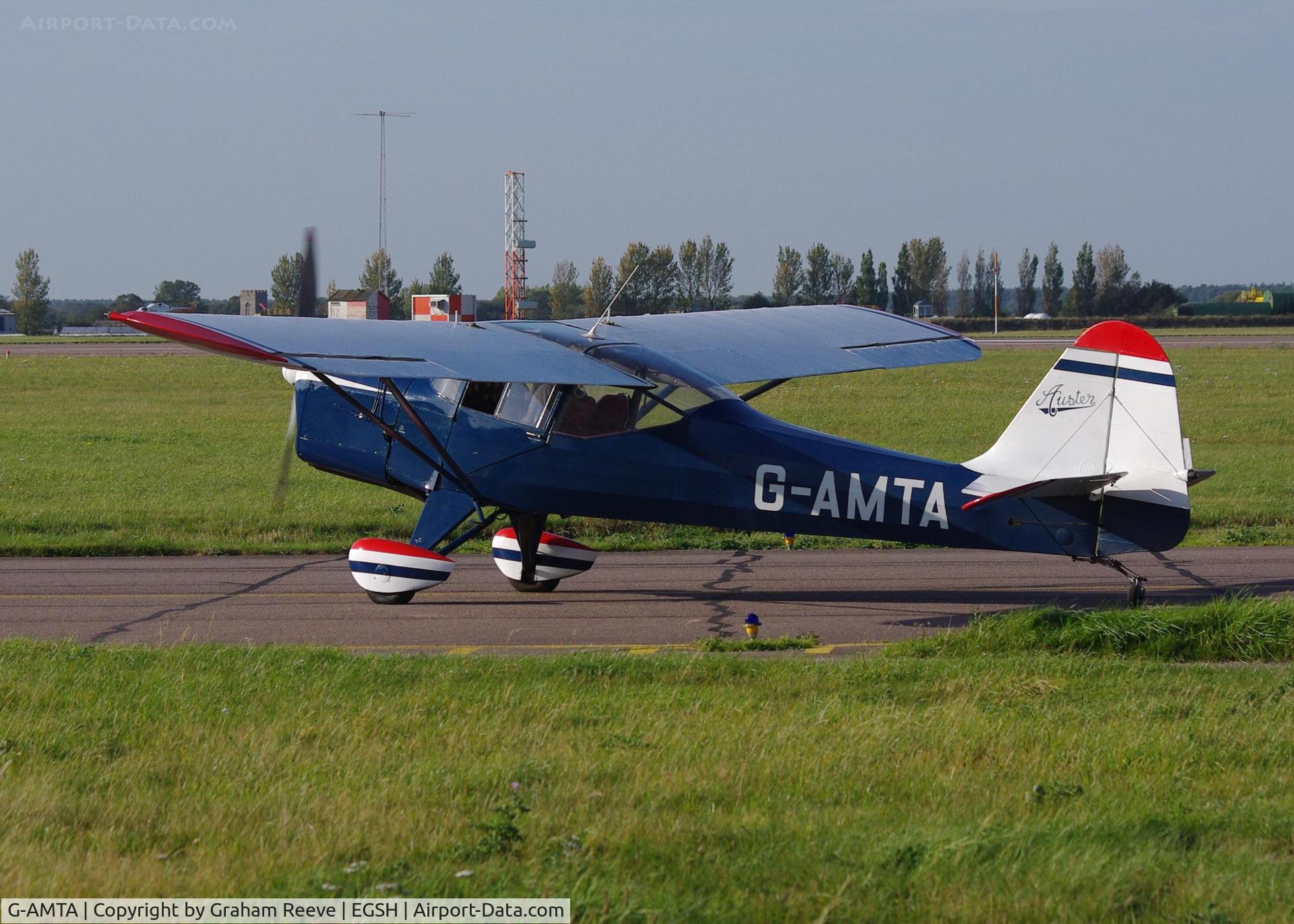 G-AMTA, 1952 Auster J-5F Aiglet Trainer C/N 2780, About to depart.