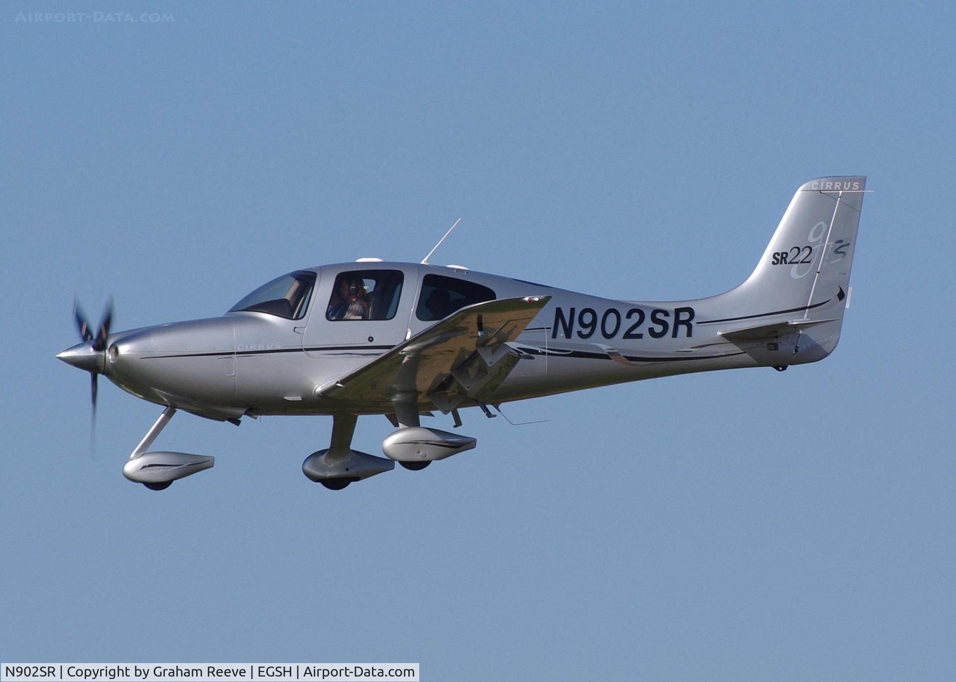 N902SR, 2007 Cirrus SR22 GTS C/N 2356, About to land.