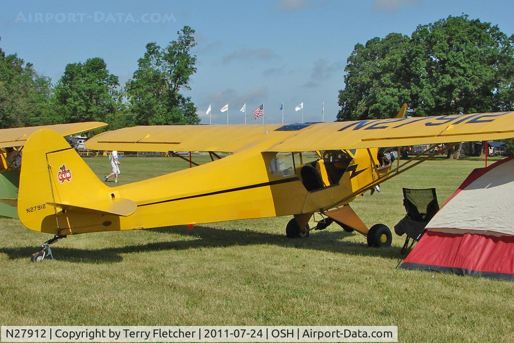 N27912, 1940 Piper J3C-65 Cub C/N 4444, At 2011 Oshkosh