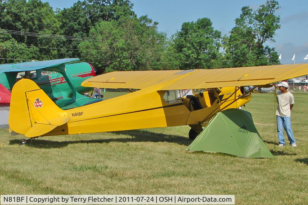 N81BF, Piper J3L-65 Cub C/N 6084, At 2011 Oshkosh