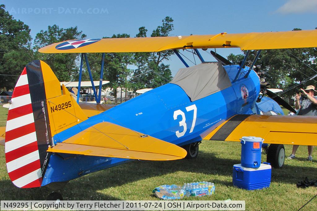 N49295, 1940 Boeing A75N1(PT17) C/N 75-531, At 2011 Oshkosh