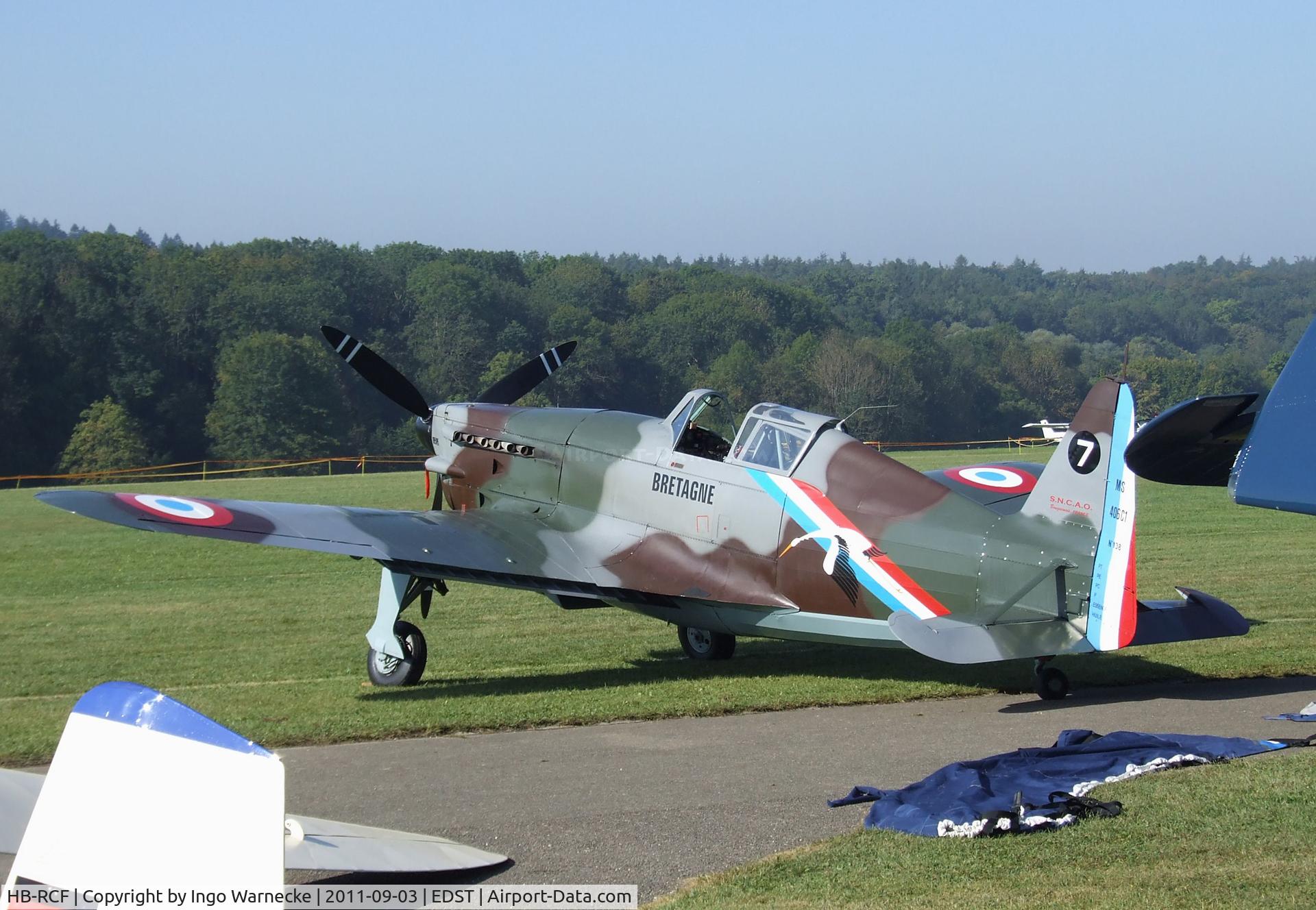 HB-RCF, 1942 Morane-Saulnier D-3801 (MS-412) C/N 194, Morane-Saulnier (EFW) D-3801 / MS.406 at the 2011 Hahnweide Fly-in, Kirchheim unter Teck airfield