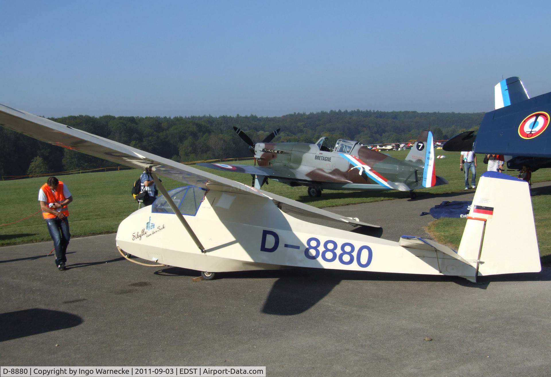 D-8880, 1952 Schneider Grunau Baby III C/N 1-52, Grunau Baby III at the 2011 Hahnweide Fly-in, Kirchheim unter Teck airfield