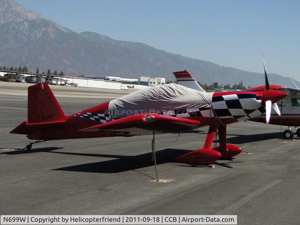 N699W, 2004 Team Rocket F1 Rocket C/N 18, Covered, tied down and parked in transient parking