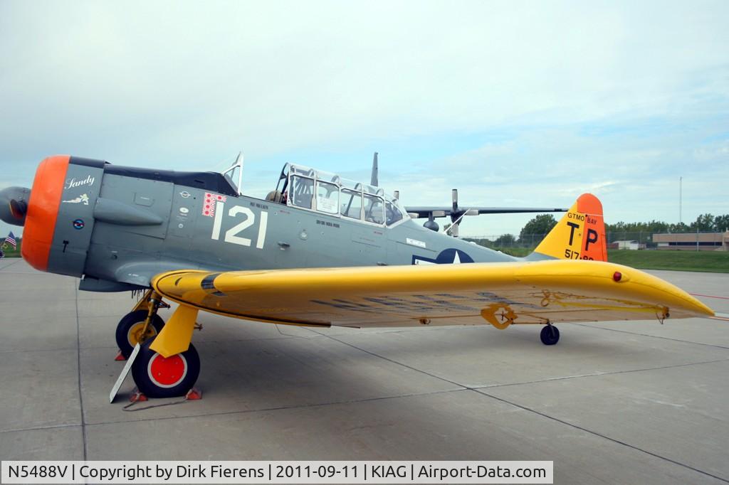 N5488V, North American SNJ-5 Texan C/N 51789, Static display at this years Niagara Airshow.