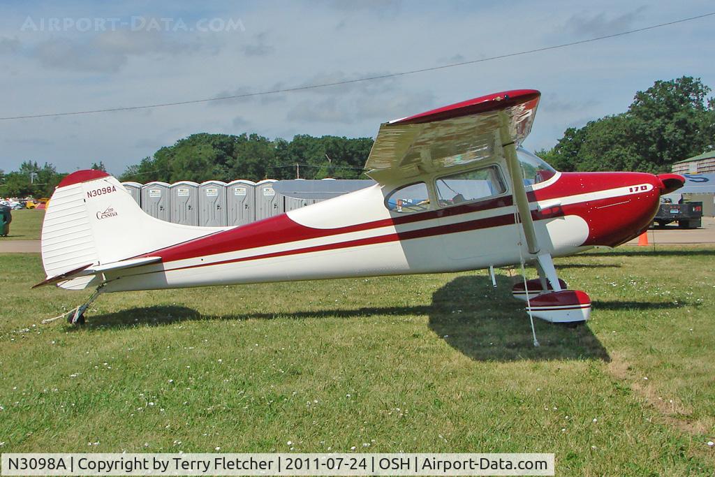 N3098A, 1953 Cessna 170B C/N 25742, At 2011 Oshkosh