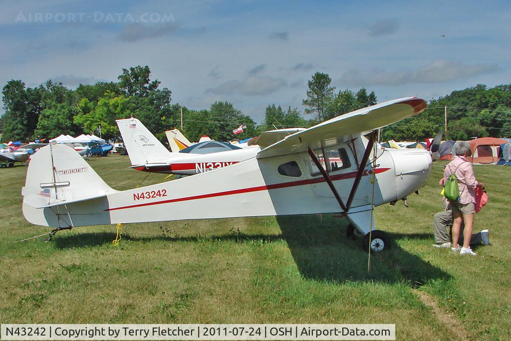 N43242, 1946 Taylorcraft BC12-D C/N 6901, At 2011 Oshkosh