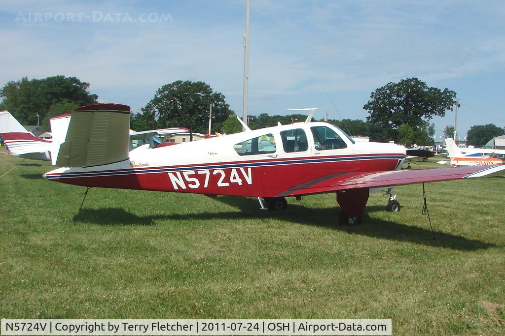 N5724V, 1966 Beech V35 Bonanza C/N D-8103, At 2011 Oshkosh