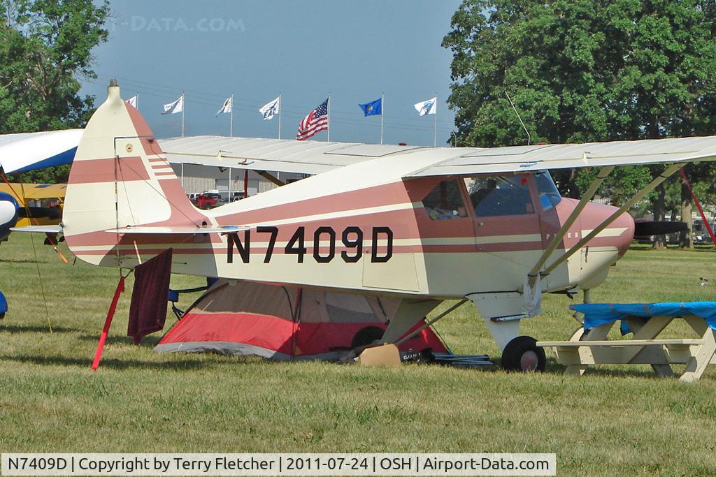 N7409D, 1957 Piper PA-22-150 C/N 22-5170, At 2011 Oshkosh