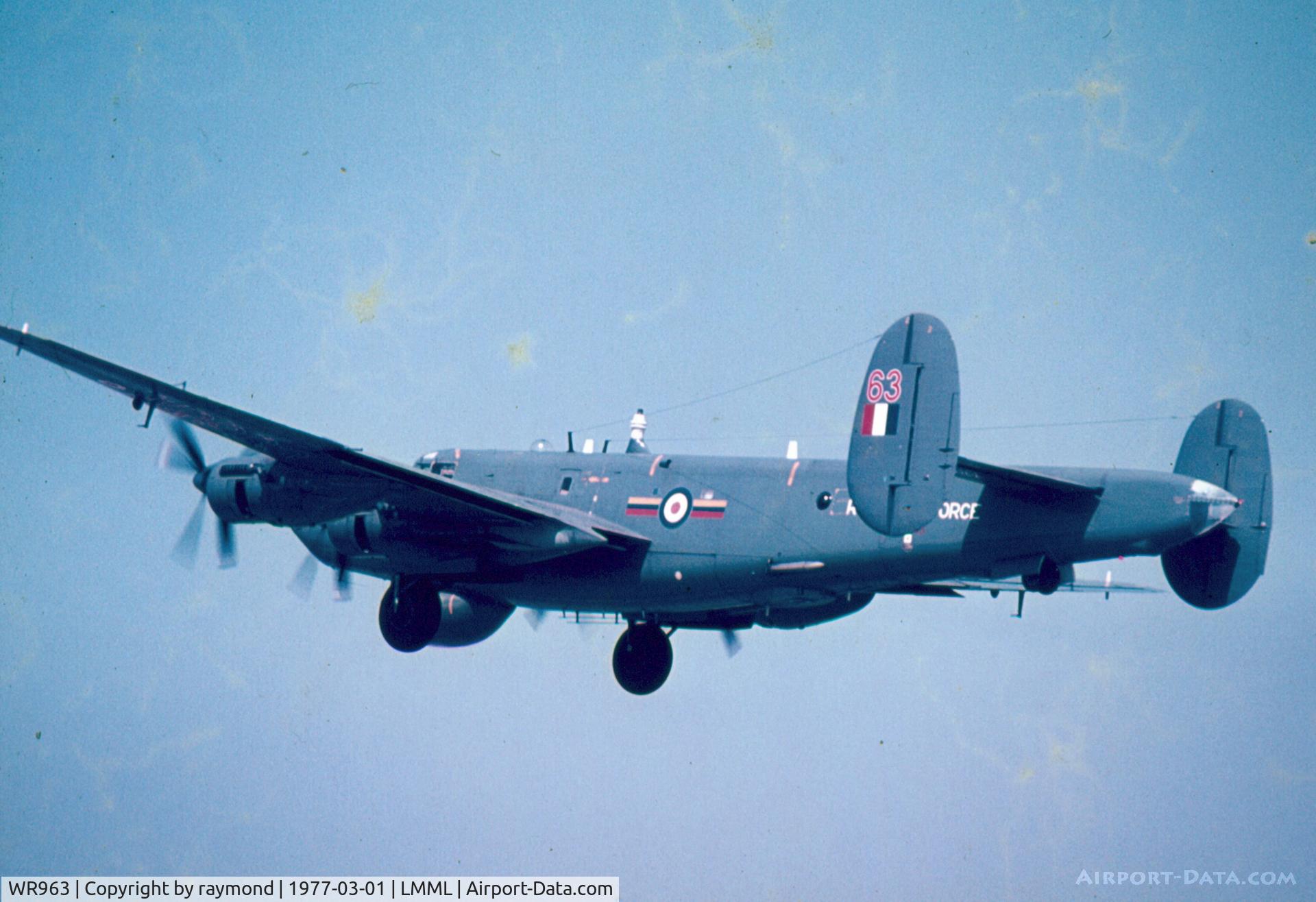 WR963, 1954 Avro 696 Shackleton AEW.2 C/N Not found WR963, Shackelton WR963 8Sqd RAF