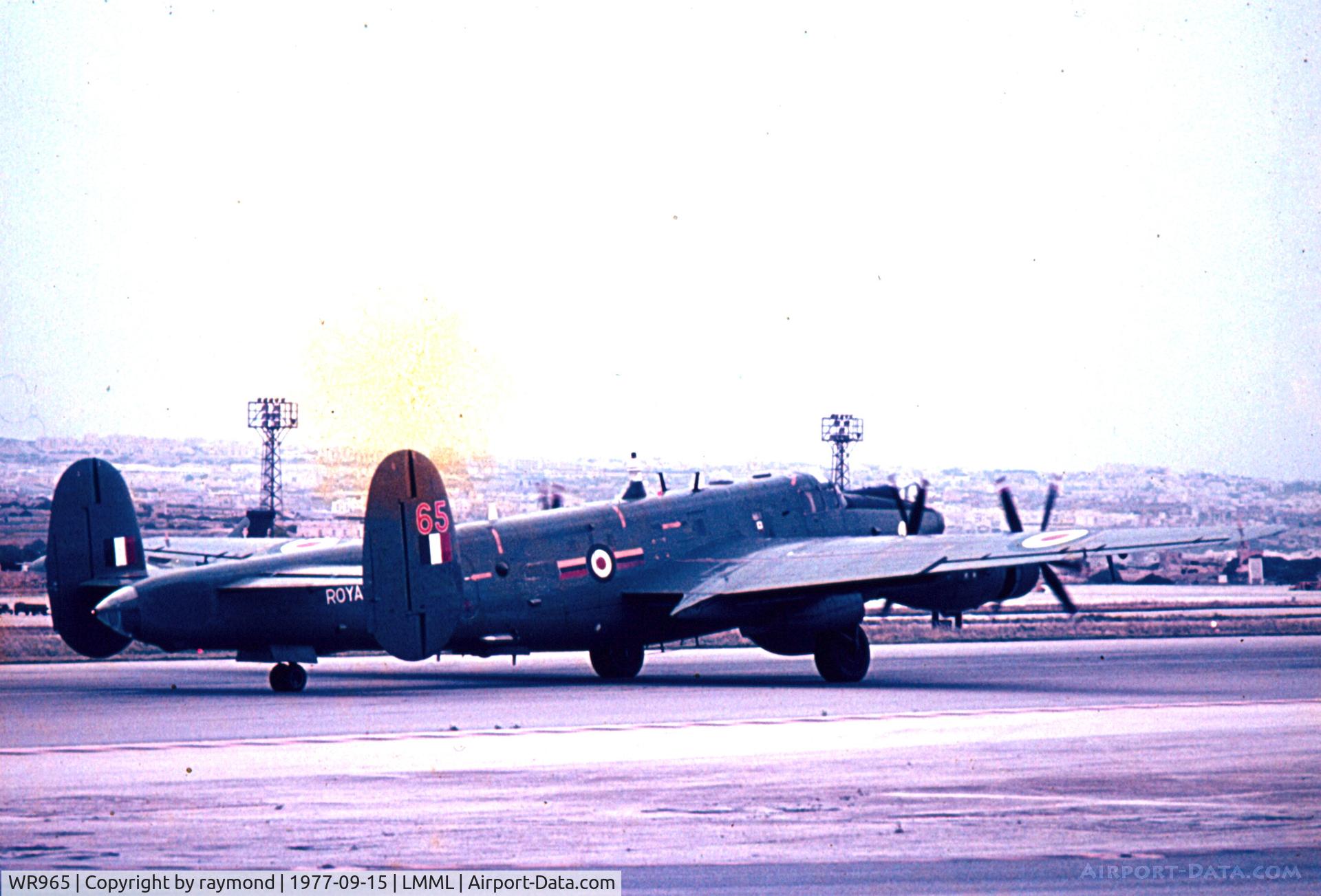 WR965, 1954 Avro 716 Shackleton AEW.2 C/N Not found WR965, Shackelton WR965 8sqd RAF