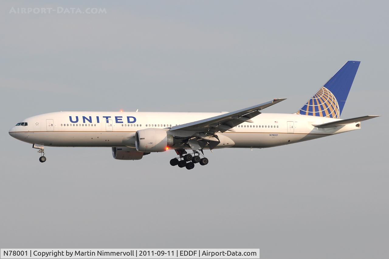 N78001, 1998 Boeing 777-224 C/N 27577, United Airlines