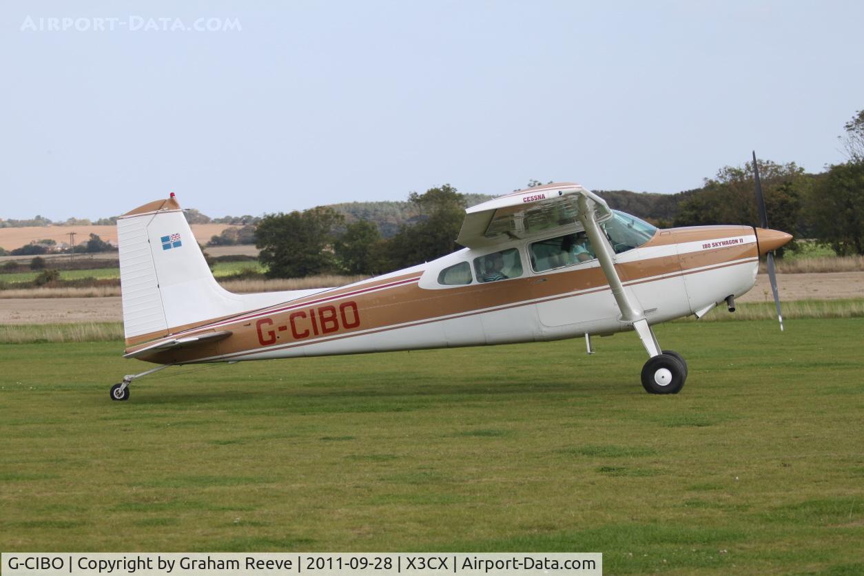 G-CIBO, 1981 Cessna 180K Skywagon C/N 18053177, At Northrepps.