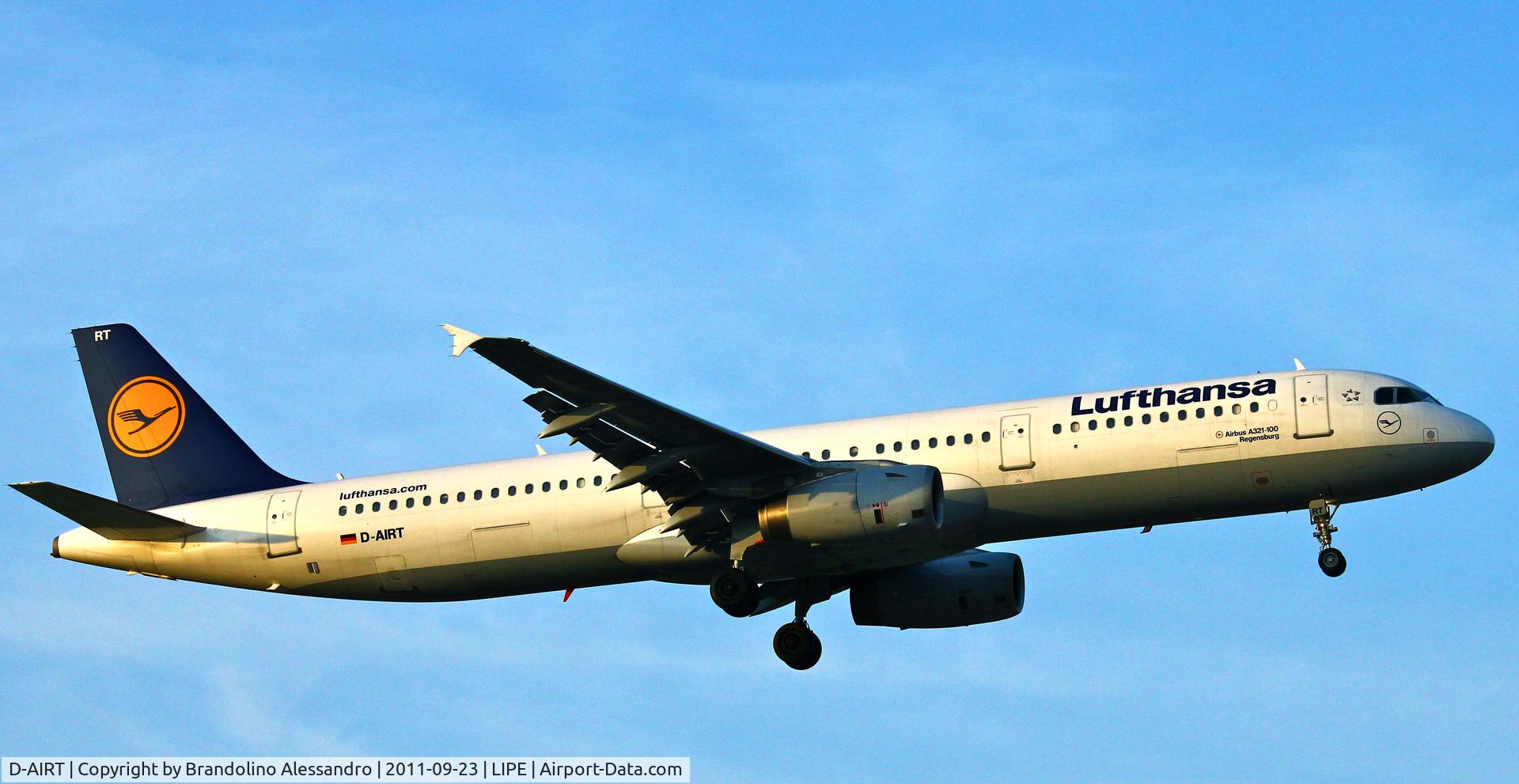D-AIRT, 1997 Airbus A321-131 C/N 0652, A321 (not usual here) landing in Bologna
G.Marconi Airport