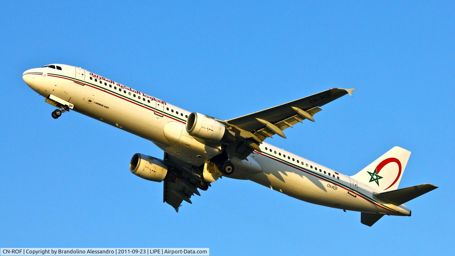 CN-ROF, 2006 Airbus A321-211 C/N 2726, nice catch of Royal Air Maroc A321
departing for Casablanca from BLQ RWY31