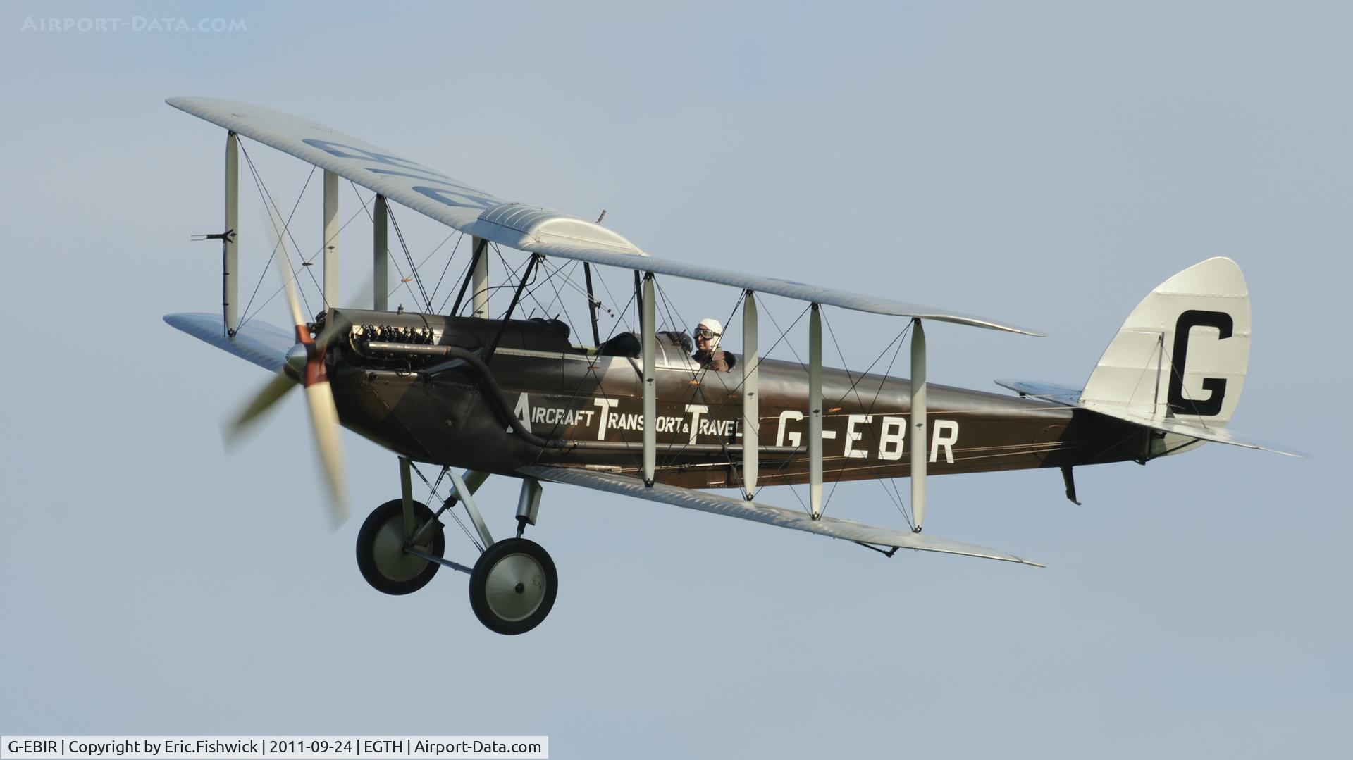 G-EBIR, 1924 De Havilland DH.51Moth C/N 102, 43. G-EBIR (The world's oldest airworthy flying de Havilland aeroplane) at a glorious Shuttleworth Uncovered Air Display, September 2011