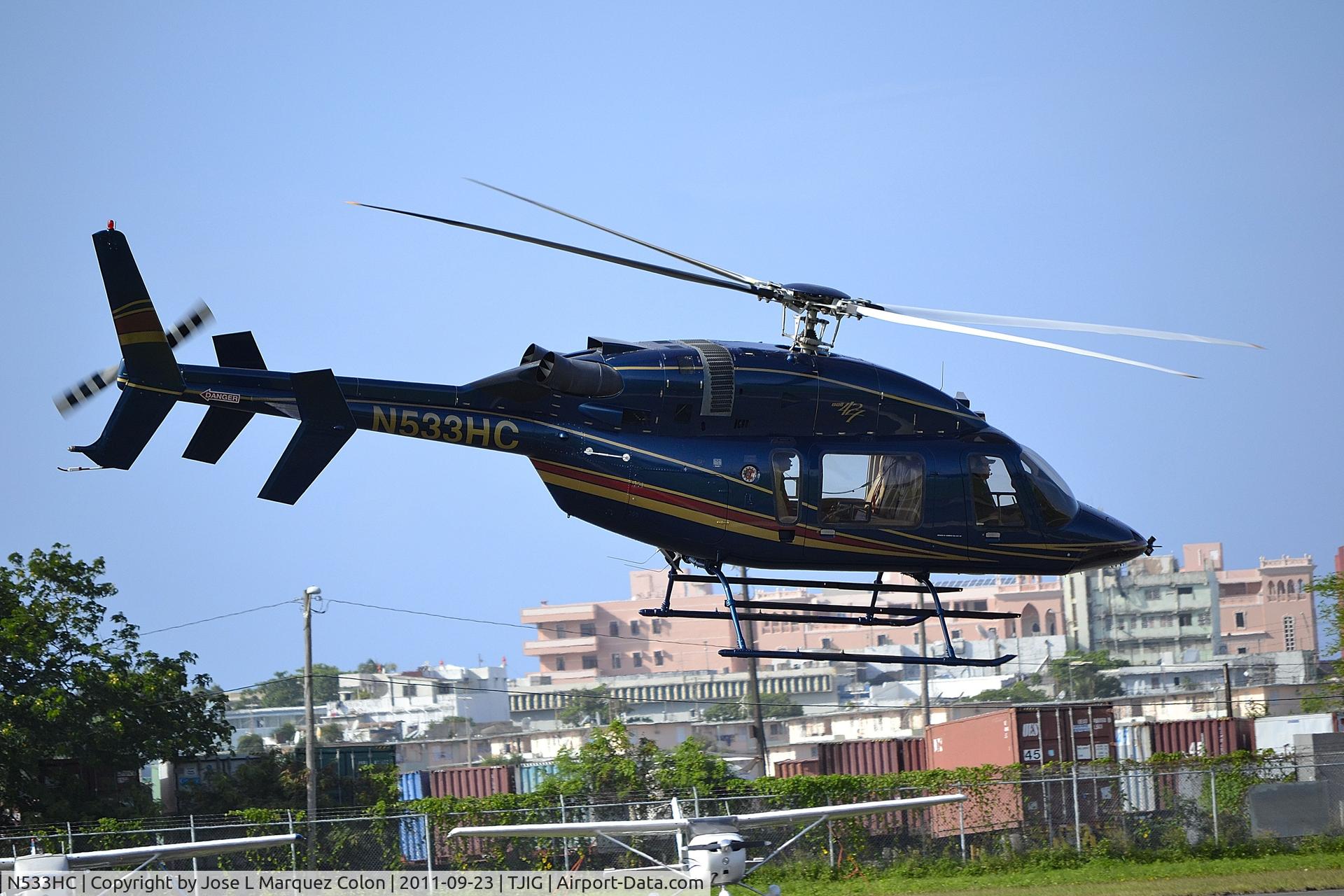 N533HC, 2001 Bell 427 C/N 56026, Departing from Eco lift after being repair