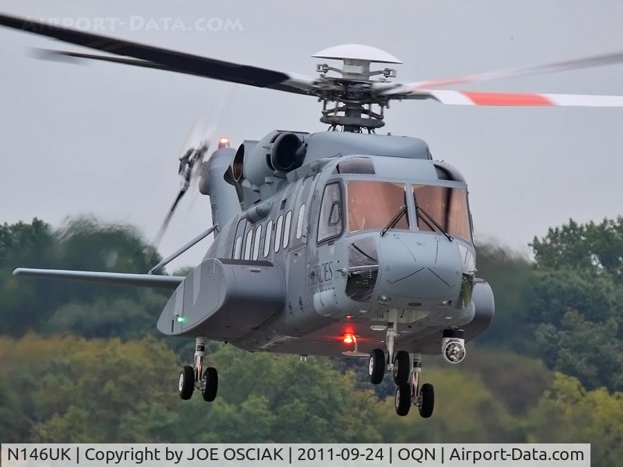 N146UK, 2011 Sikorsky S-92A C/N 92-0146, Leaving Rotorfest