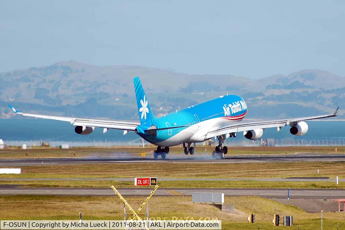 F-OSUN, 2001 Airbus A340-313 C/N 446, At Auckland