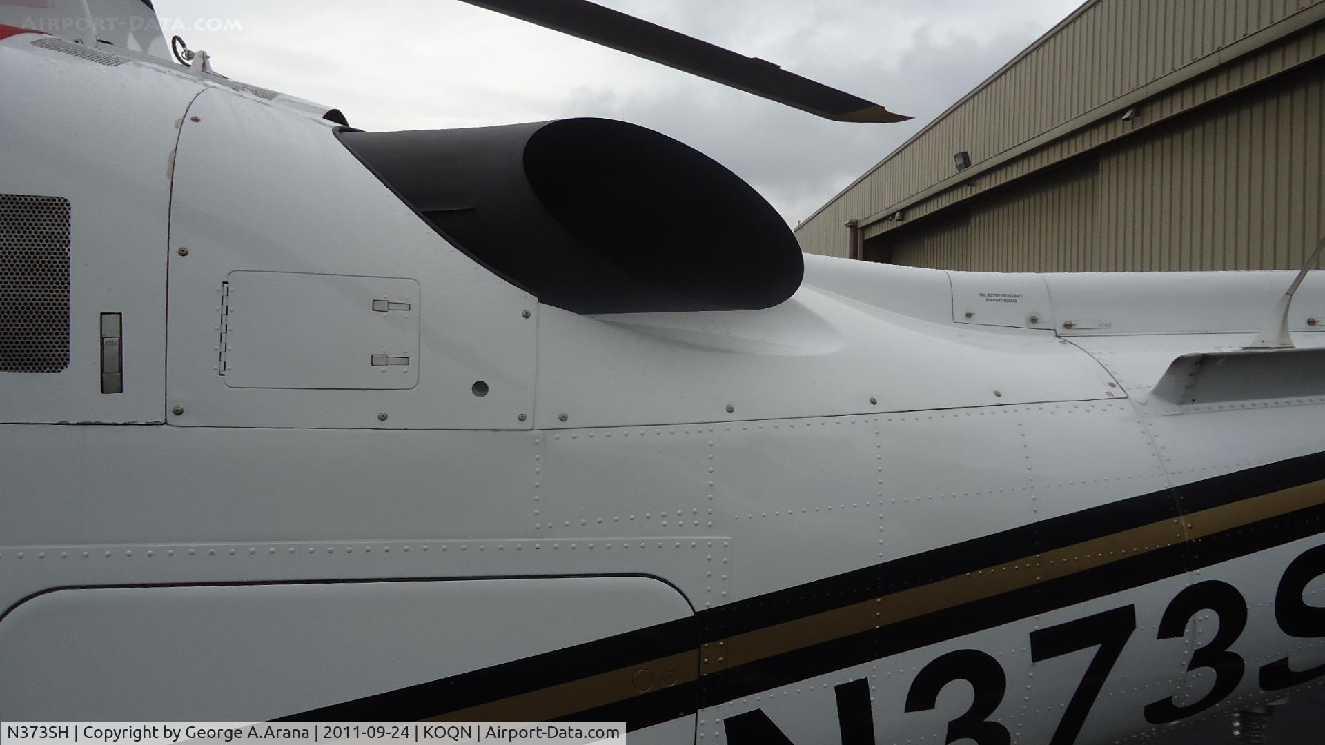 N373SH, Agusta A-109S C/N 22010, Port engine exhaust