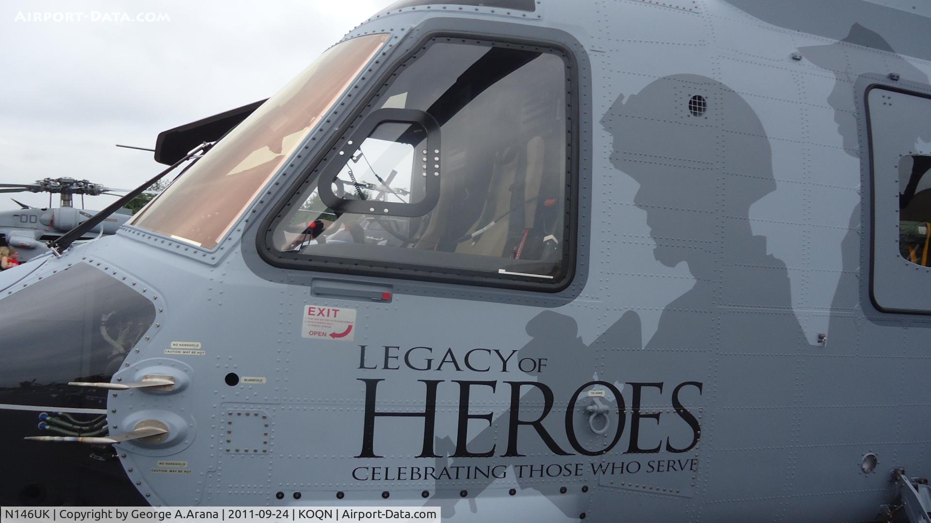 N146UK, 2011 Sikorsky S-92A C/N 92-0146, Copilot window and special decals