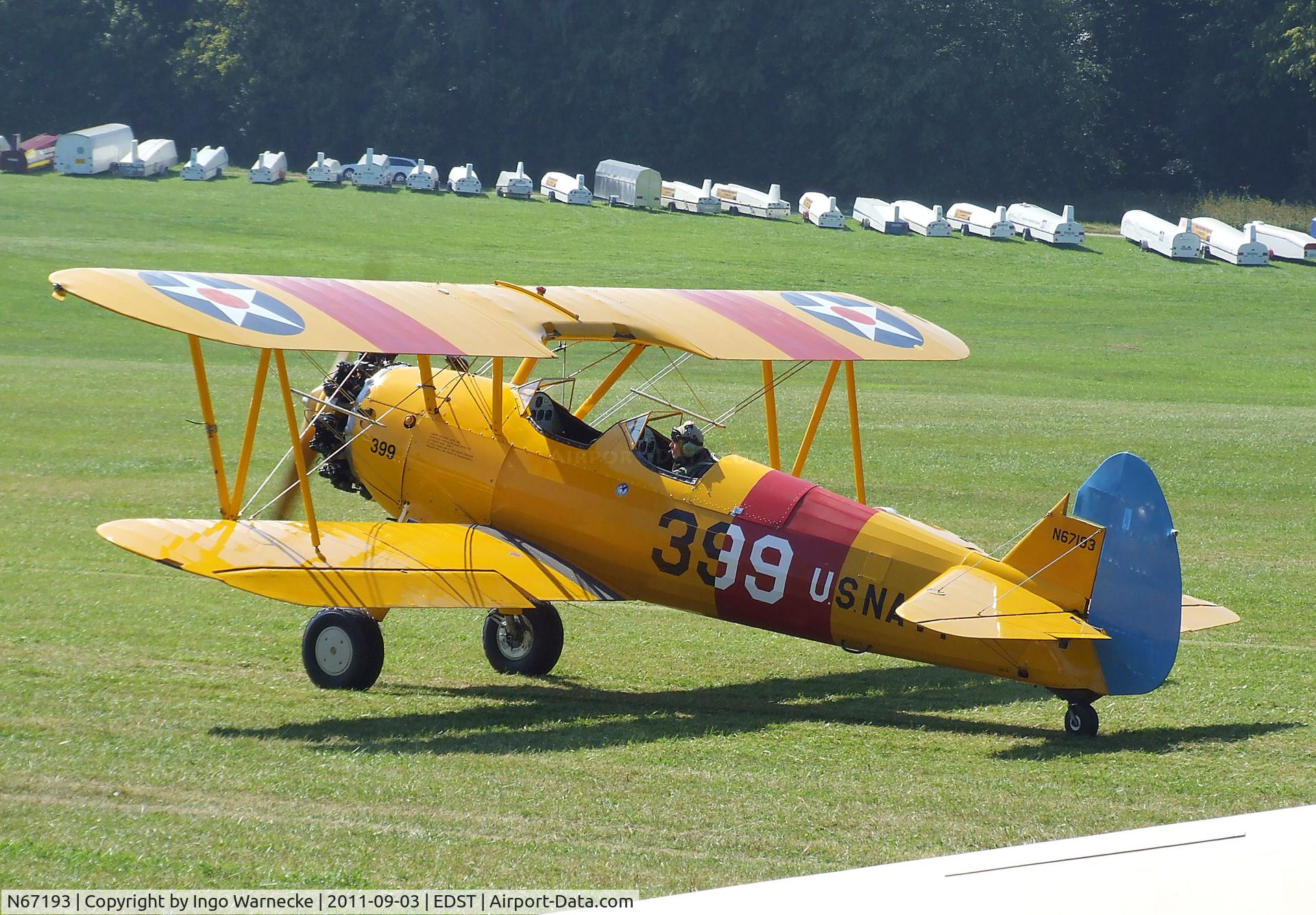 N67193, 1942 Boeing E75 (N2S-5) C/N 75-8116, Boeing (Stearman) E75 (N2S-5) at the 2011 Hahnweide Fly-in, Kirchheim unter Teck airfield